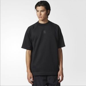 Adidas Scuba Taped Nova Tee Black Trefoil Logo Men Size Small NWT